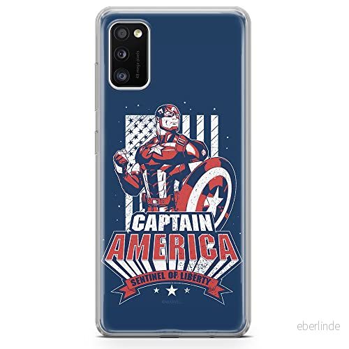ERT GROUP mobiltelefonfodral för Samsung A41 originalt och officiellt licensierat Marvel mönster Captain America 018 optimalt anpassad till formen på mobiltelefonen, fodral tillverkad av TPU plast 5903537492346