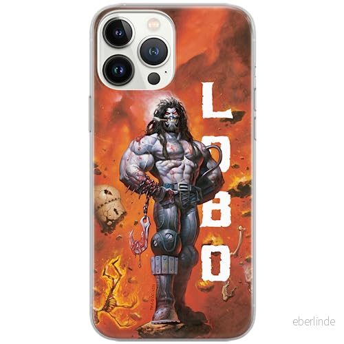 ERT GROUP mobiltelefonfodral för Iphone 13 PRO originalt och officiellt licensierat DC mönster Lobo 003 Vit optimalt anpassad till formen på mobiltelefonen, fodral tillverkad av TPU plast 5903932925227