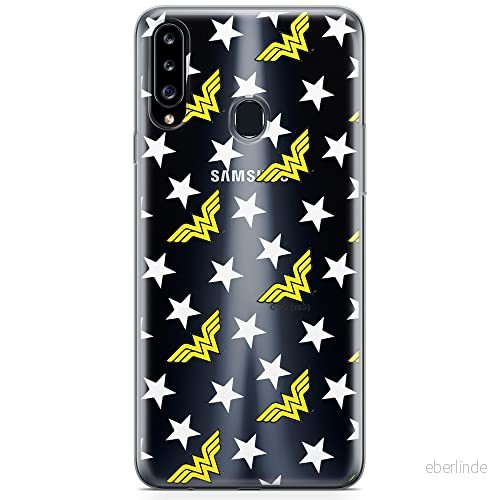 ERT GROUP mobiltelefonfodral för Samsung A20S originalt och officiellt licensierat DC mönster Wonder Woman 007 optimalt anpassad till formen på mobiltelefonen, gedeeltelijk transparant 5904805438349