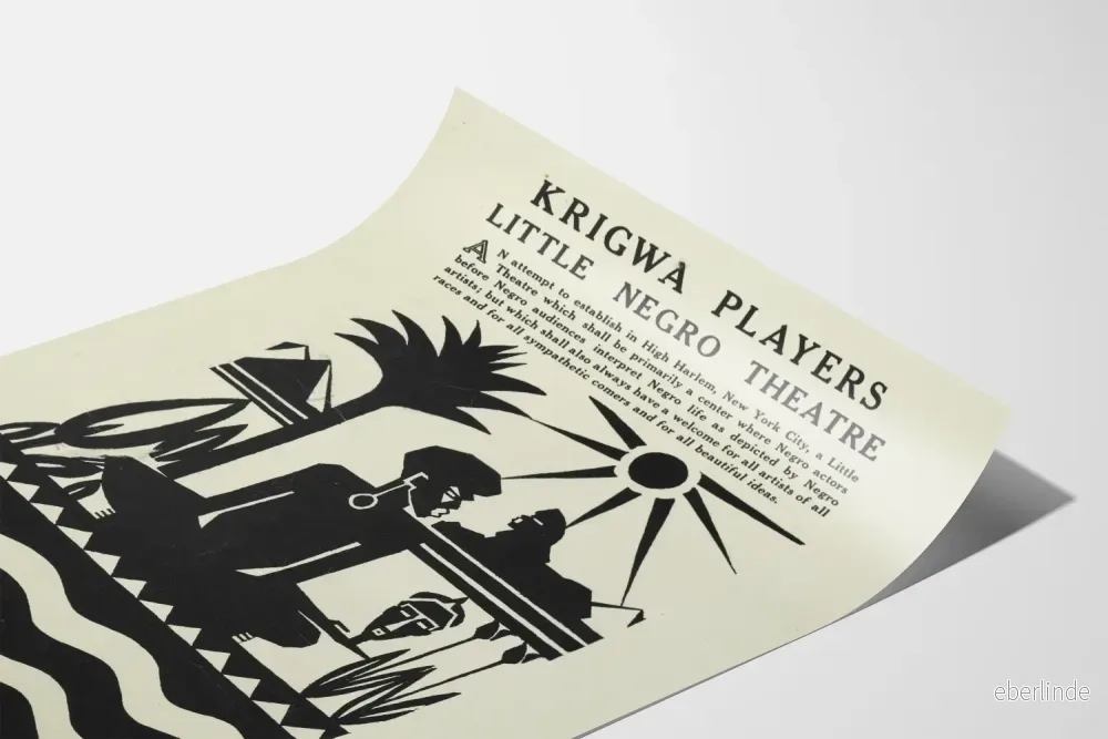 Dekorativ poster Black Theatre Harlem vintage - konstnärlig affisch i svartvitt - Bild 3