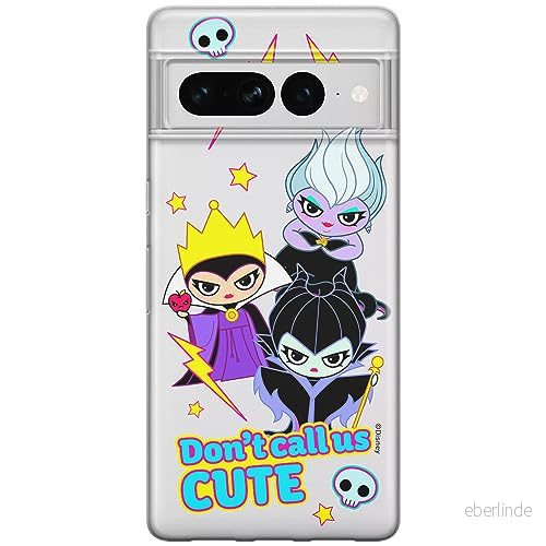 ERT GROUP mobiltelefonfodral för Google PIXEL 7 PRO originalt och officiellt licensierat Disney mönster Villains 003 optimalt anpassad till formen på mobiltelefonen, gedeeltelijk transparant 5905795182687