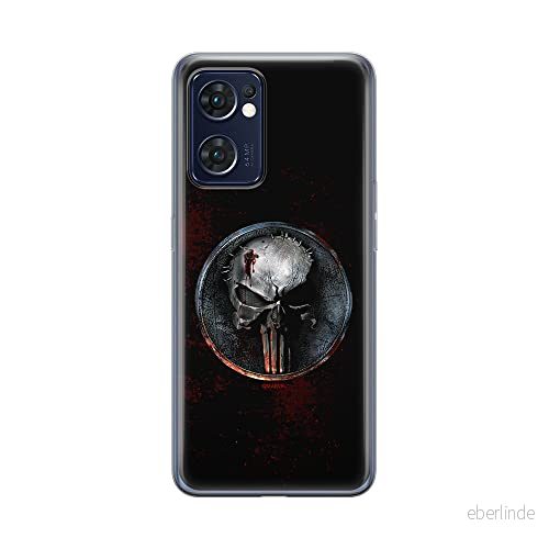 ERT GROUP mobiltelefonfodral för Oppo RENO 7 5G originalt och officiellt licensierat Marvel mönster Punisher 004 optimalt anpassad till formen på mobiltelefonen, fodral tillverkad av TPU plast 5905511305772