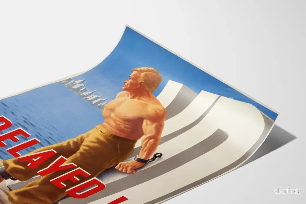 Vintageaffisch för man i kedja - Retro väggdekorationposter - Bild 3
