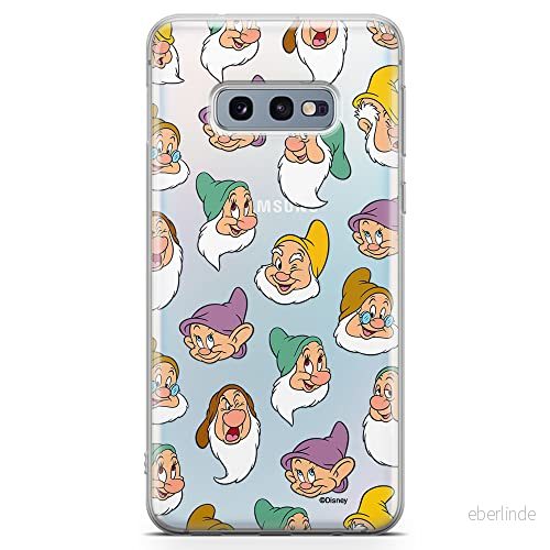 ERT GROUP mobiltelefonfodral för Samsung S10e originalt och officiellt licensierat Disney mönster Snow White and the Seven Dwarfs 015 anpassad till formen på mobiltelefonen, gedeeltelijk transparant 5905131775962
