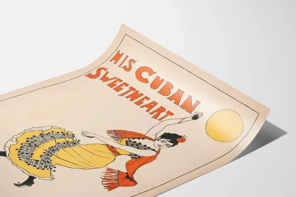 Vintageposter av kubansk dansare His Cuban Sweetheart - Bild 3