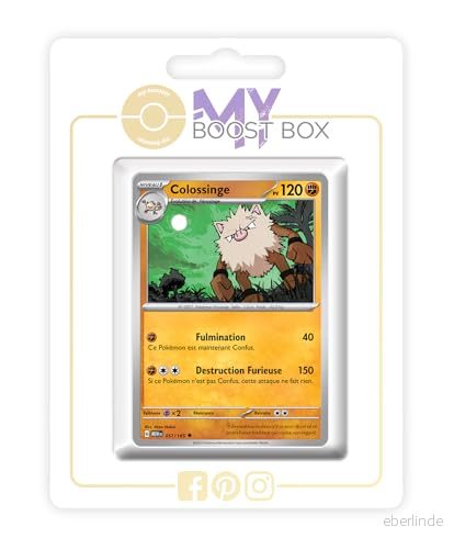 Colossinge (Primeape) 057/165 Reverse Myboost X Écarlate et Violet 3.5 151 Box med 10 franska Pokémon kort 3701604906473