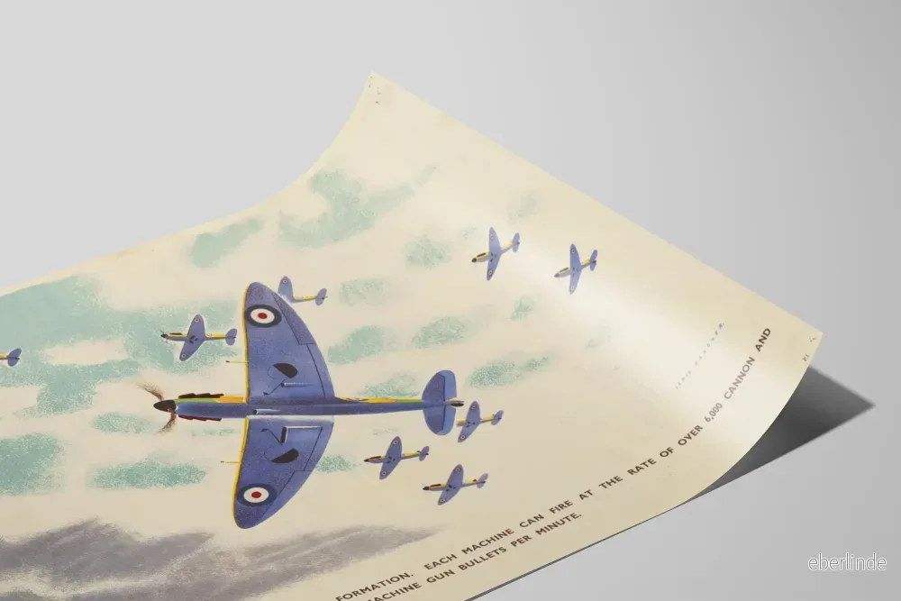 Poster Spitfires Britanniques i flygformation - Bild 2