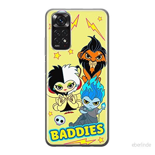 ERT GROUP mobiltelefonfodral för Xiaomi REDMI NOTE 11S 4G / 11 originalt och officiellt licensierat Disney mönster Villains 004, fodral tillverkad av TPU plast 5905511552893