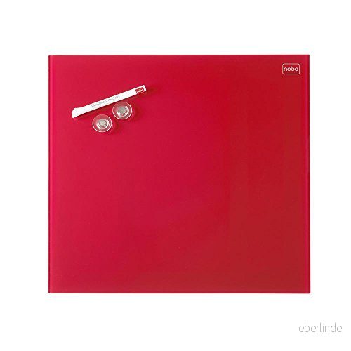 Nobo Whiteboard, Magnetisk, Glas, Utan Ram, 45 x cm, Röd, 1903955 5028252419833