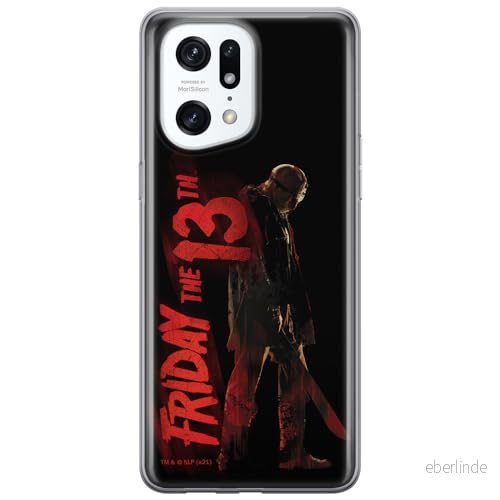 ERT GROUP mobiltelefonfodral för Oppo FIND X5 PRO originalt och officiellt licensierat Horror mönster Friday the 13th 011 anpassad till formen på mobiltelefonen, fodral tillverkad av TPU plast 5905511415631