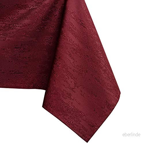 AmeliaHome bordsduk, 110 x 140 cm fläckskydd, lotuseffekt, tvättbar, vattenavvisande, ornament Vesta, bordeaux 4251525469629