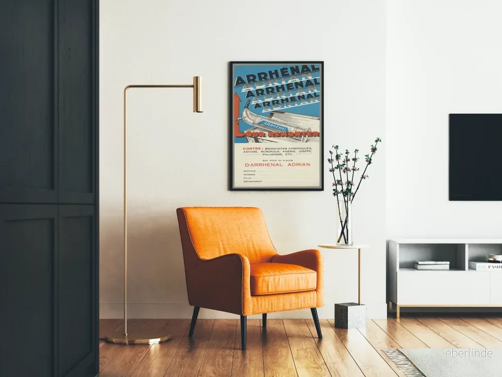 Vintage reklamposter för Arrhénal Adrian för väggdekoration - Bild 2