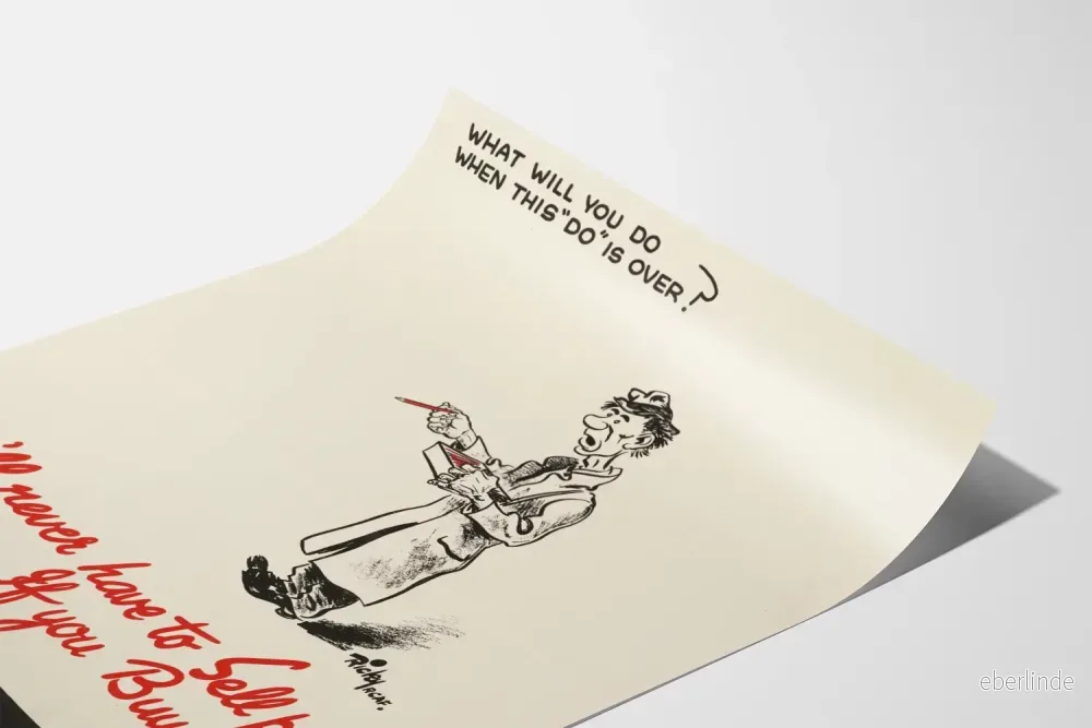 Vintage affisch för krigsbesparingscertifikat - Retro väggdekoration - Bild 3