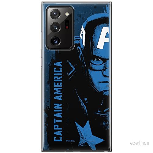 ERT GROUP mobiltelefonfodral för Samsung GALAXY NOTE 20 ULTRA originalt och officiellt licensierat Marvel mönster Captain America 010, fodral tillverkad av TPU plast 5903040360910