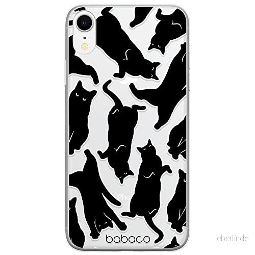 ERT GROUP mobiltelefonfodral för Iphone XR originalt och officiellt licensierat Babaco mönster Cats 005 optimalt anpassad till formen på mobiltelefonen, gedeeltelijk transparant 5905131124531
