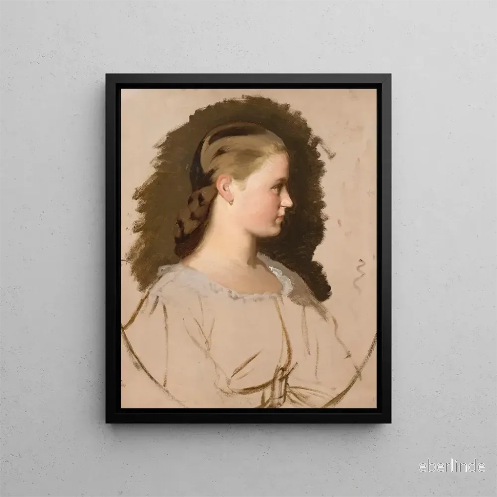 Målning Portrait de Klementyna Szembek née Dzieduszycka, croquis - Artur Grottger | Konsttryck