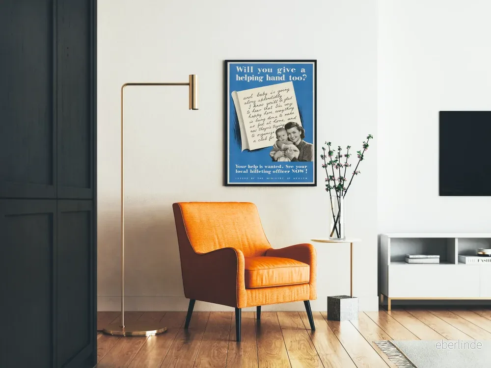 Vintageposter Hjälp och Solidaritet med Bebis - Bild 2