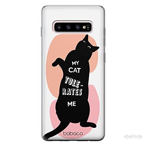 ERT GROUP mobiltelefonfodral för Samsung S10 PLUS originalt och officiellt licensierat Babaco mönster Cats 003 optimalt anpassad till formen på mobiltelefonen, fodral tillverkad av TPU plast 5905131063267