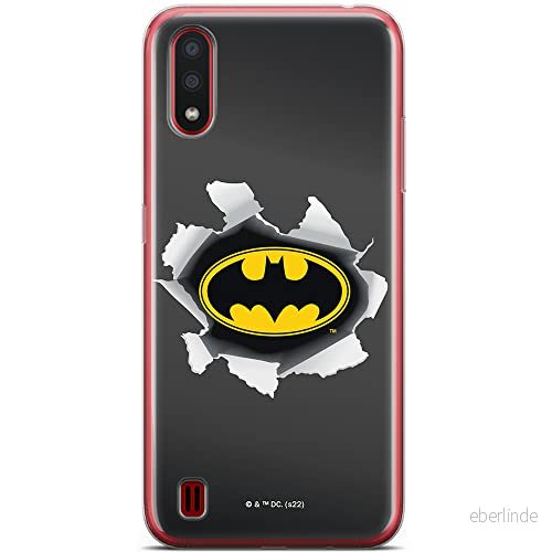 ERT GROUP mobiltelefonfodral för Samsung A01 originalt och officiellt licensierat DC mönster Batman 059 optimalt anpassad till formen på mobiltelefonen, fodral tillverkad av TPU plast 5905131534361