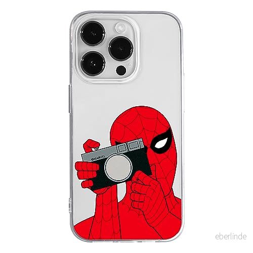 ERT GROUP mobiltelefonfodral för Iphone 14 PRO MAX originalt och officiellt licensierat Marvel mönster Spider Man 026 optimalt anpassad till formen på mobiltelefonen, gedeeltelijk transparant 5905795002718