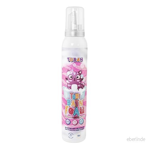 TUBAN Tubi skum 200 ml badskum fuktgivande kreativ badupplevelse kul när du badar barnskum för lek och nöje rosa 5901087034122