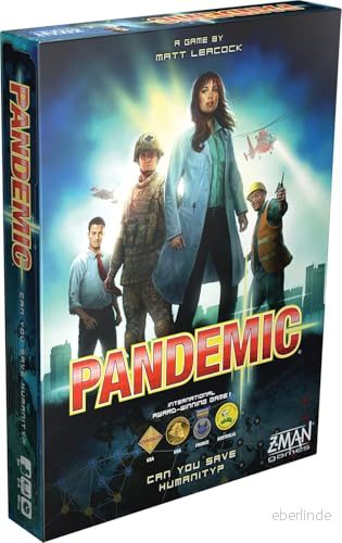 Z Man Games, Pandemic, Board Game, Ages 8+, 2 4 Players, 45 Minutes Playing Time 681706711003 Z Man Games, Pandemic, Board Game, Ages 8+, 2 4 Players, 45 Minutes Playing Time 681706711003