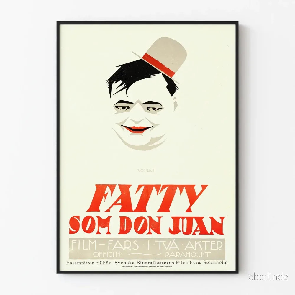 Vintageposter Fatty som Don Juan