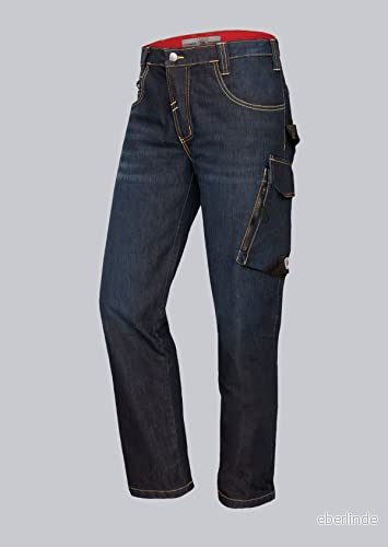 BP 1990-038-01-28/32 arbetsjeans, smal silhuett, 350,00 g/m² bomull med stretch, mörkblå tvätt, 28/32 4055301375544