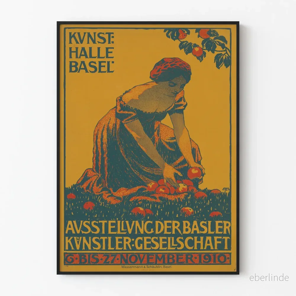 Vintageposter Kunsthalle Basel - Bålekonstnärernas utställning 1910