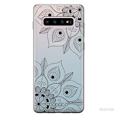 ERT GROUP mobiltelefonfodral för Samsung S10 PLUS originalt och officiellt licensierat Babaco mönster Mandalas 003 Vit optimalt anpassad till formen på mobiltelefonen, gedeeltelijk transparant 5904805823572