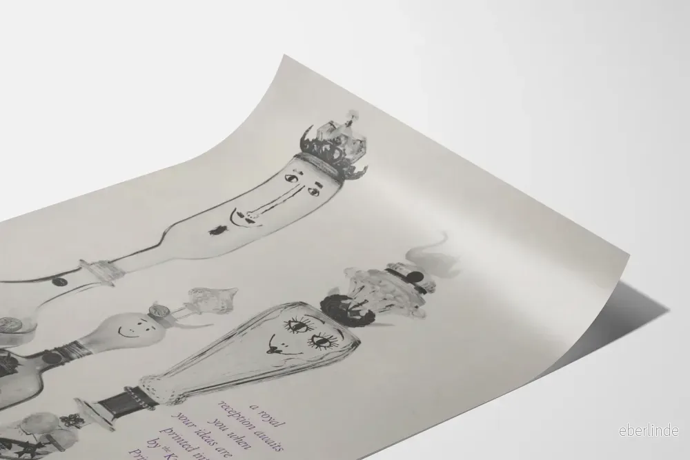 Vintageposter av skulptur i glas 'A Royal Family' av Don Madden - Bild 3