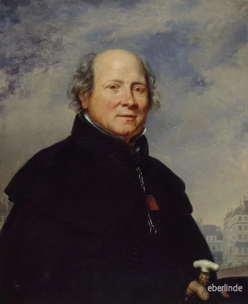 Målning Porträtt av Edme Champion kallad mannen med den lilla blå jackan 1764-1852 filantrop - Baron Charles de Steuben - Bild 2