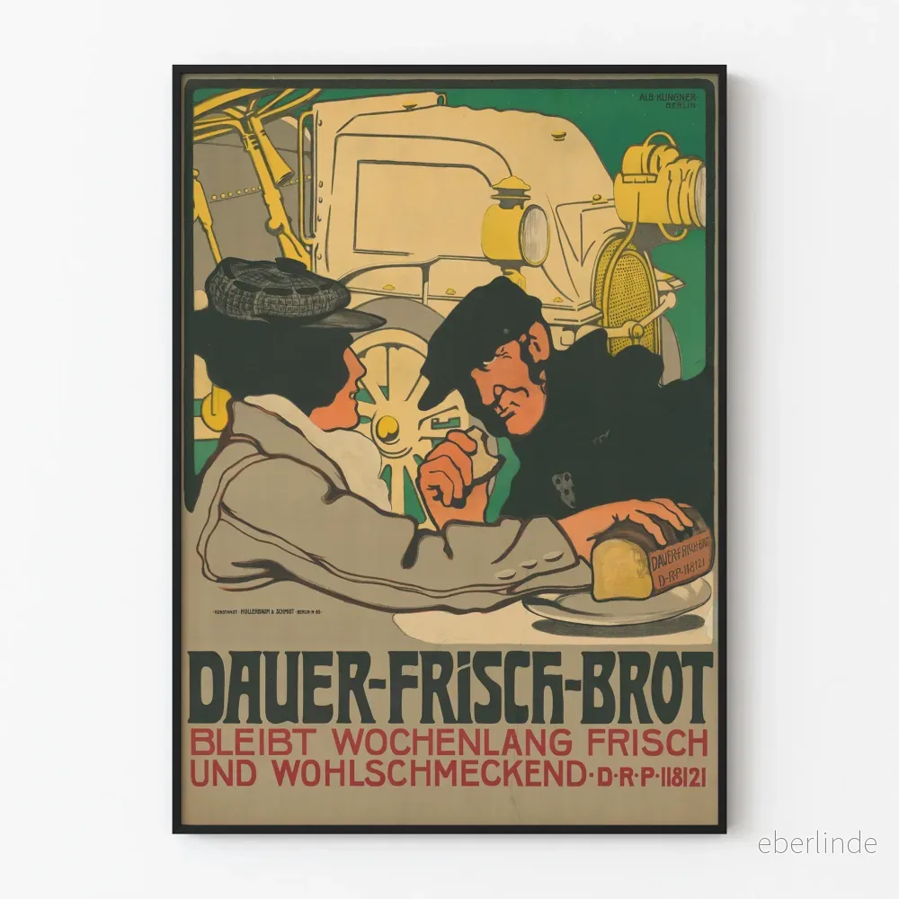 Vintage reklamposter för Dauer-Frisch-Brot