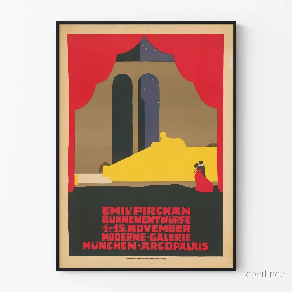 Väggdekorationsposter Emil Pirchan Teaterscenografi