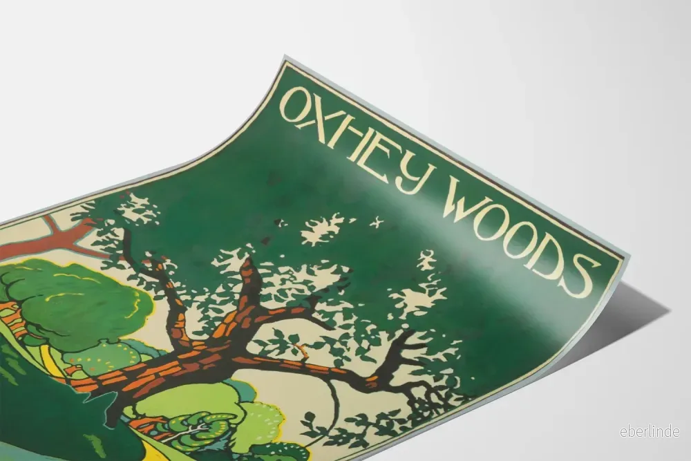 Dekorativ poster Oxhey Woods-stil vintage - Bild 3