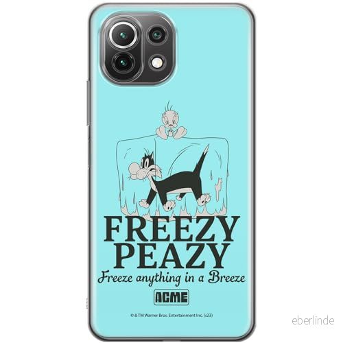 ERT GROUP mobiltelefonfodral för Xiaomi 11 LITE 4G / 5G originalt och officiellt licensierat Looney Tunes mönster Sylvester & Tweety 005, fodral tillverkad av TPU plast 5905795124489