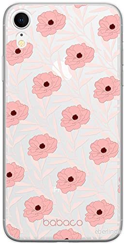 ERT GROUP mobiltelefonfodral för Apple Iphone XR originalt och officiellt licensierat Babaco mönster Flowers 017 Vit optimalt anpassad till formen på mobiltelefonen, gedeeltelijk transparant 5903932628845