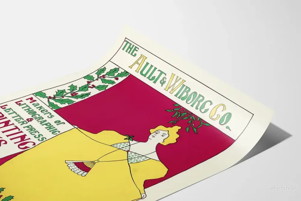 Vintage reklamposter för Ault & Wiborg Co. för tryckfärger - Bild 3