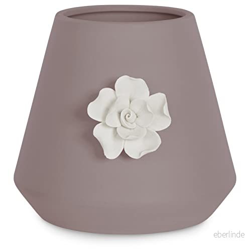 AmeliaHome blomkruka av keramisk blommönster dekoration Lusitano kakao 4251838554159