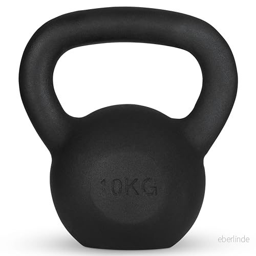 Athlyt gjutjärn kettlebell, 10 kg, svart 5060753998639