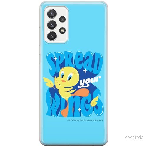 ERT GROUP mobiltelefonfodral för Samsung A73 5G originalt och officiellt licensierat Looney Tunes mönster Tweety 014 optimalt anpassad till formen på mobiltelefonen, fodral tillverkad av TPU plast 5905795096144