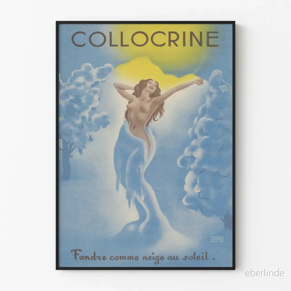 Vintageposter Collocrine smälter som snö i solsken