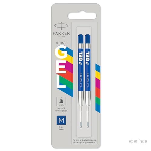 Parker QUINK Economy gelbläckpatroner Blå Mediumspets (0,7mm) 2 st 3026981362101