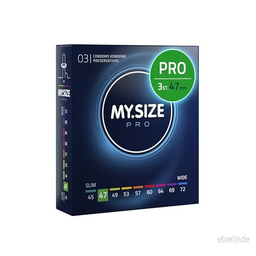 MY.SIZE PRO kondom storlek 1, 47mm, 3 stycken Perfekt passform och passande för alla 4025838403478
