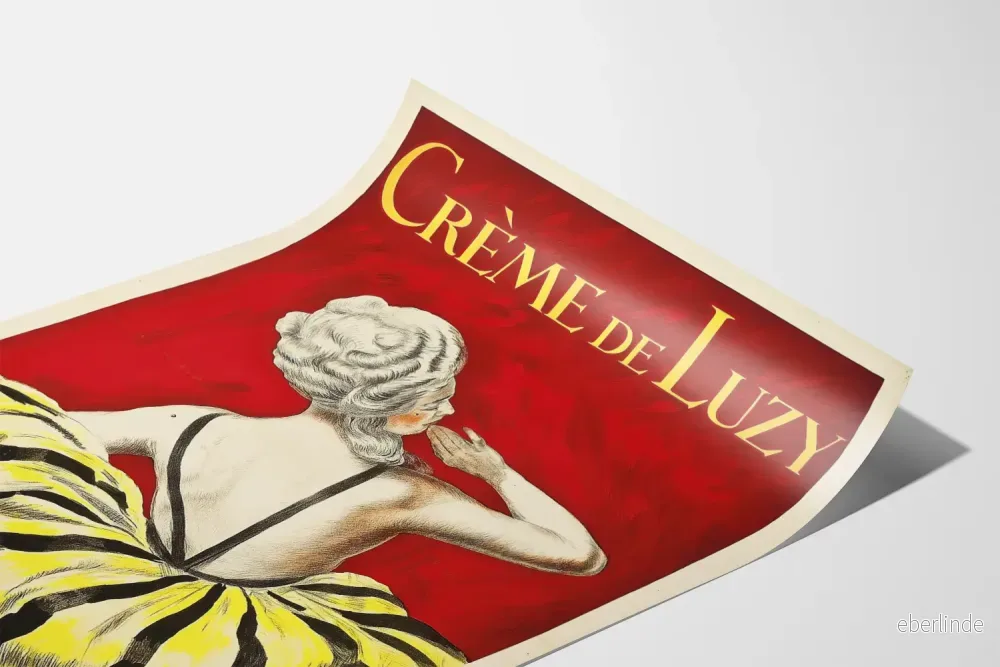 Vintageposter Crème de Luzy för elegant väggdekoration - Bild 3