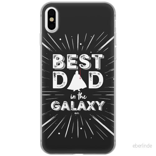 ERT GROUP mobiltelefonfodral för Apple Iphone XS Max originalt och officiellt licensierat Star Wars mönster Darth Vader 005 Vit anpassad till formen på mobiltelefonen, fodral tillverkad av TPU plast 5902980086836