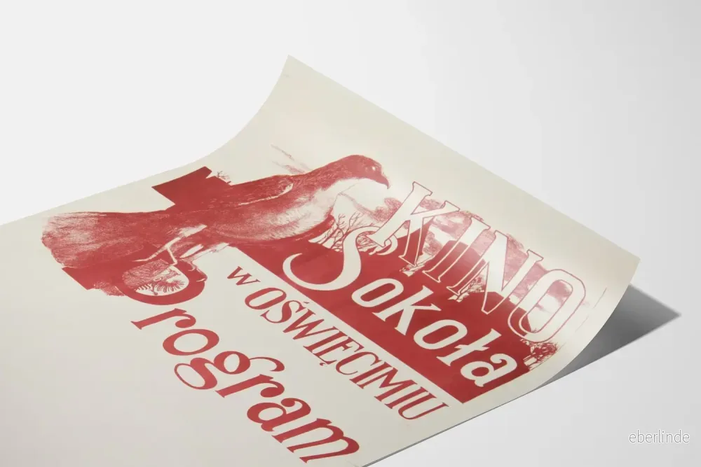 Vintageposter för Kino Sokoła i Oświęcim - Original väggdekoration - Bild 3