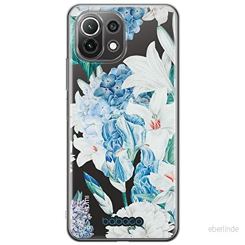 ERT GROUP mobiltelefonfodral för Xiaomi 11 LITE 4G/5G originalt och officiellt licensierat Babaco mönster Flowers 026, gedeeltelijk transparant 5905131262929
