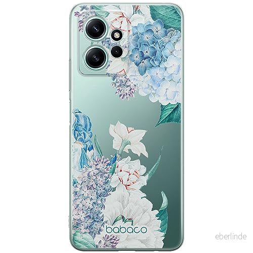 ERT GROUP mobiltelefonfodral för Xiaomi REDMI NOTE 12 4G originalt och officiellt licensierat Babaco mönster Flowers 027 optimalt anpassad till formen på mobiltelefonen, gedeeltelijk transparant 5905511946968