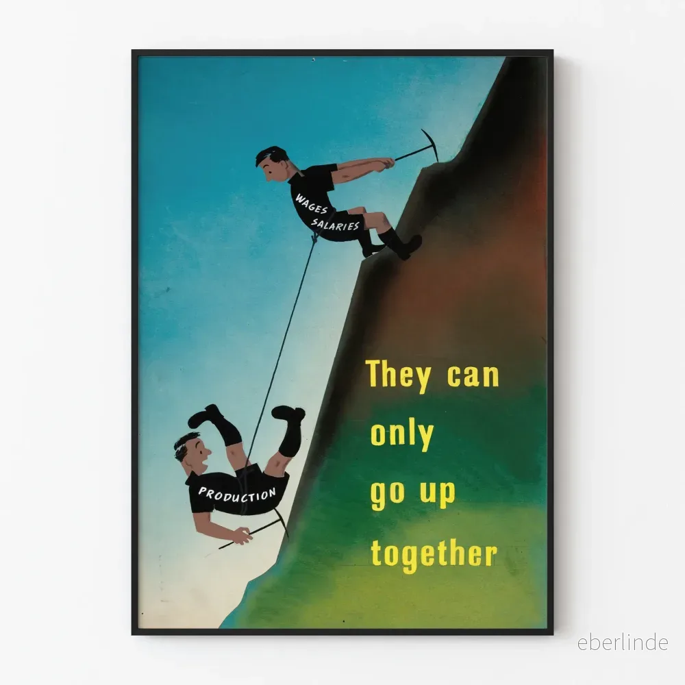 Vintageposter They Can Only Go Up Together – Prisvärd väggdekoration Vintageposter They Can Only Go Up Together – Prisvärd väggdekoration